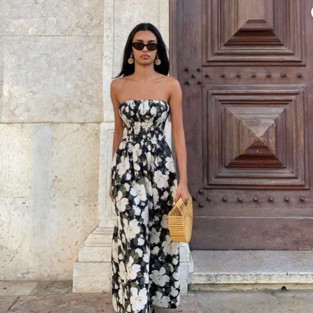 Posse Abby Strapless Maxi Dress XS 2 (Petite)